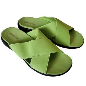 Cabin Creek Lime Criss Cross Sandals, Woman's Lime Green Sandals